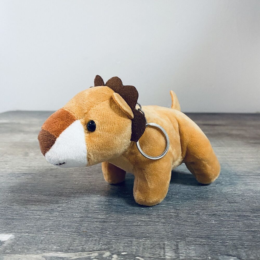 Pendant Zoo Plush Toy Lion round key Ring 4.73 inch Children'S Playmates Plush